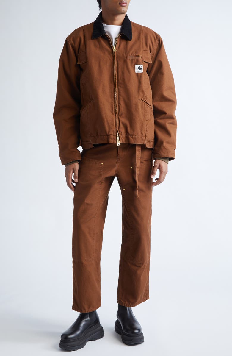 Sacai Carhartt WIP Washed Duck Canvas Work Jacket, Alternate, color, 