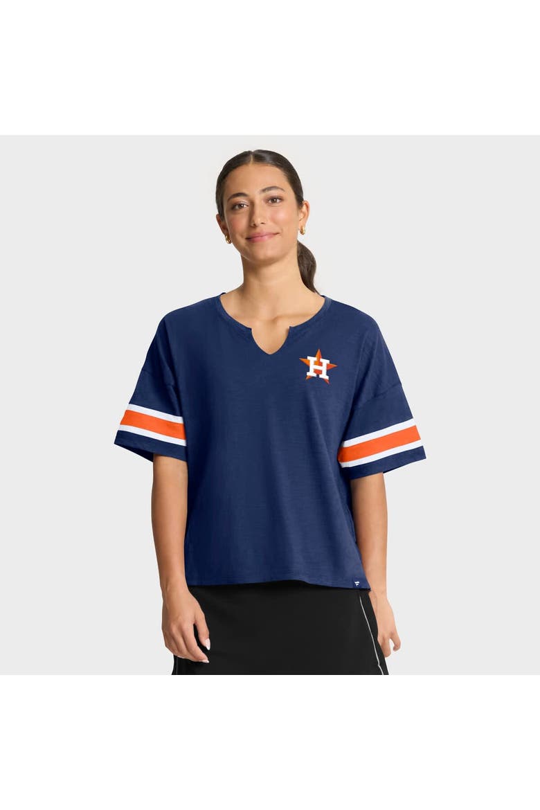 Women's Fanatics Navy Houston Astros Curl Route T-Shirt, Main, color, Navy