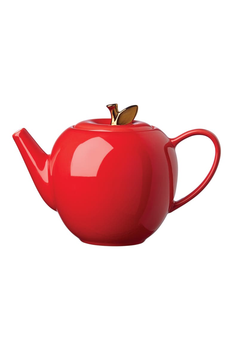 make it pop apple teapot, Main, color, RED