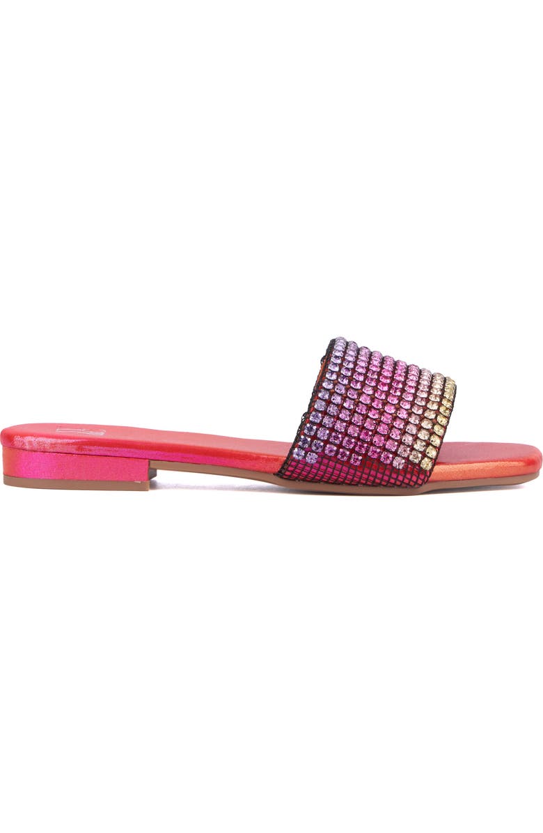 NEW YORK AND COMPANY Gracie Rhinestone Slide Sandal, Alternate, color, Pink Ombre