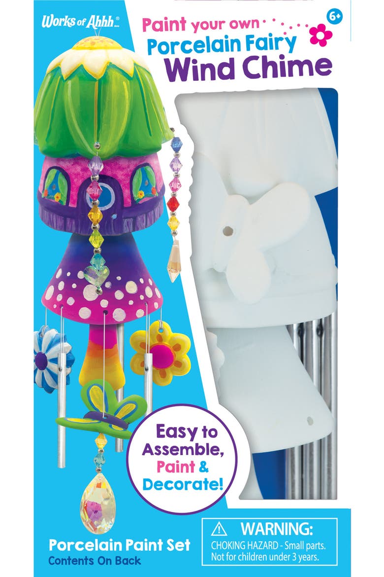 Porcelain Fairy Wind Chime Paint Set, Main, color, Multicolor
