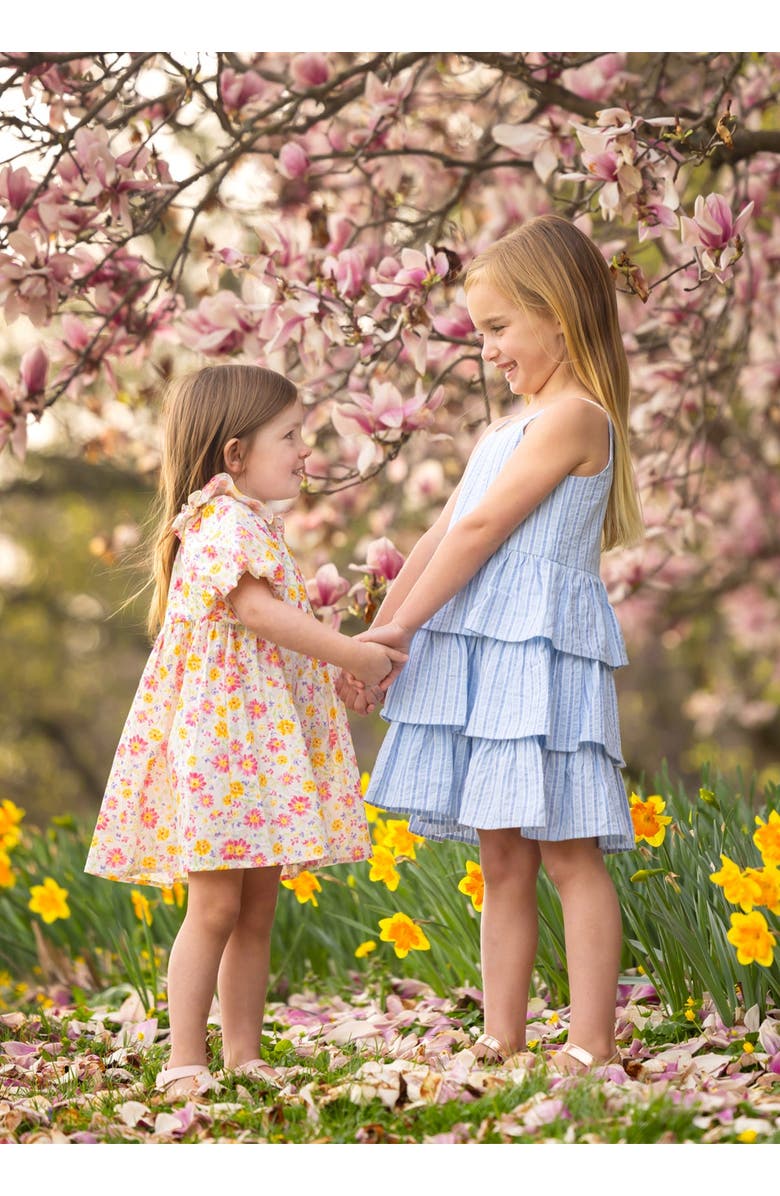 Mabel + Honey Petal Party Short Bubble Sleeve Dress, Alternate, color, Pink