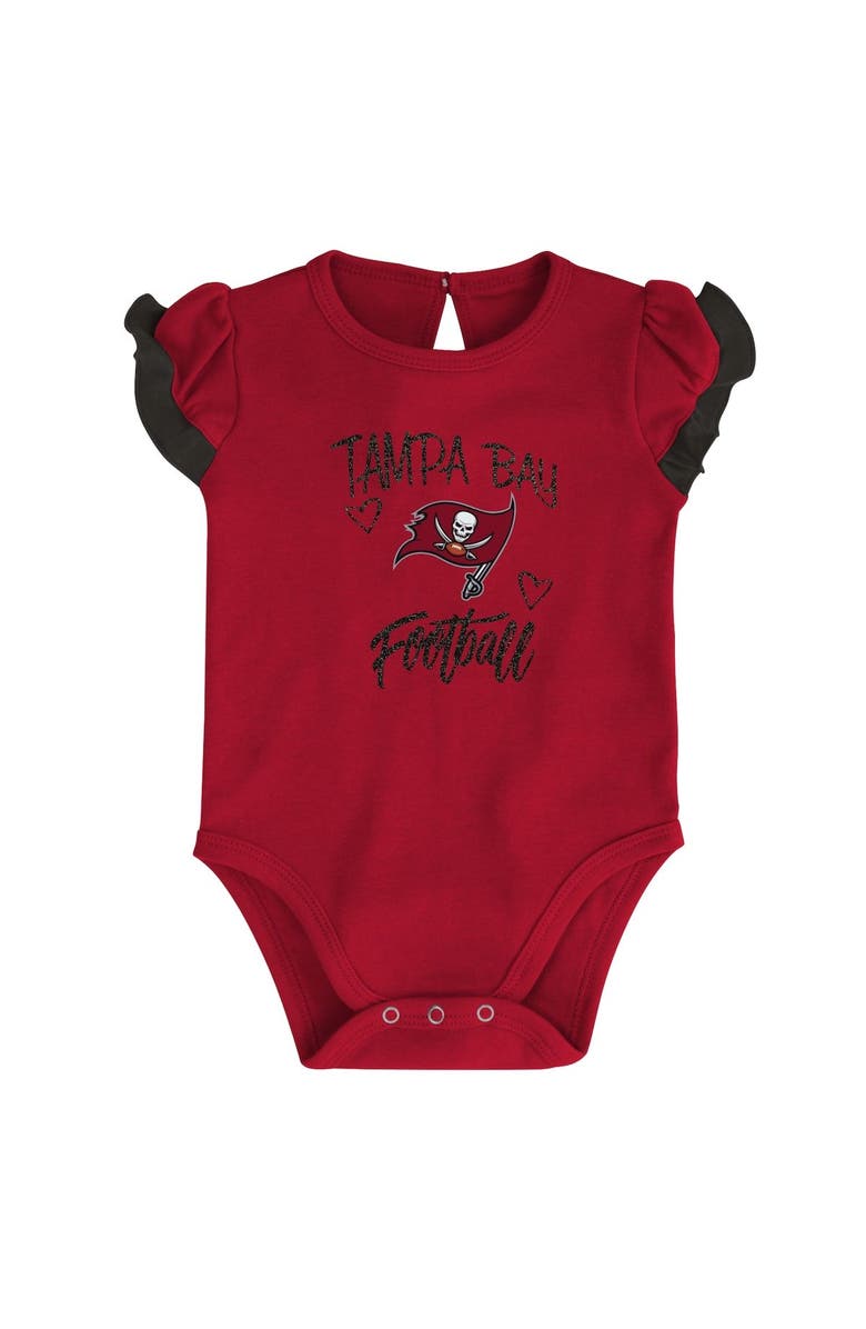 Outerstuff Newborn & Infant Red/Black Tampa Bay Buccaneers Too Much Love Two-Piece Bodysuit Set, Alternate, color,