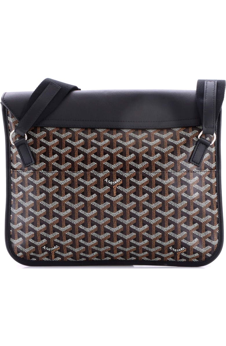 Pre-Owned Goyard Coursier Messenger Bag Coated Canvas and Leather, Alternate, color, Black