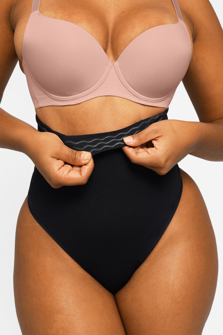 Eco Contour Seamless Shaping Panty, Alternate, color, Jet Black