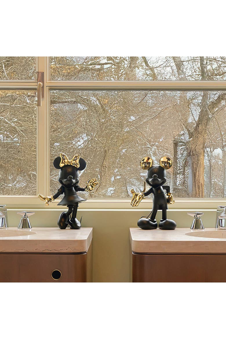Minne Mouse Welcome Figurine, Alternate, color, Black / Gold