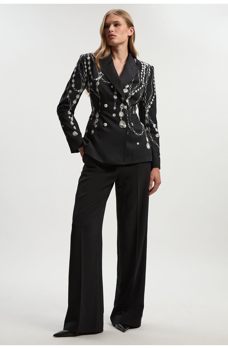 Karen Millen Archive Satin Kickflare Trouser, Alternate, color, Black