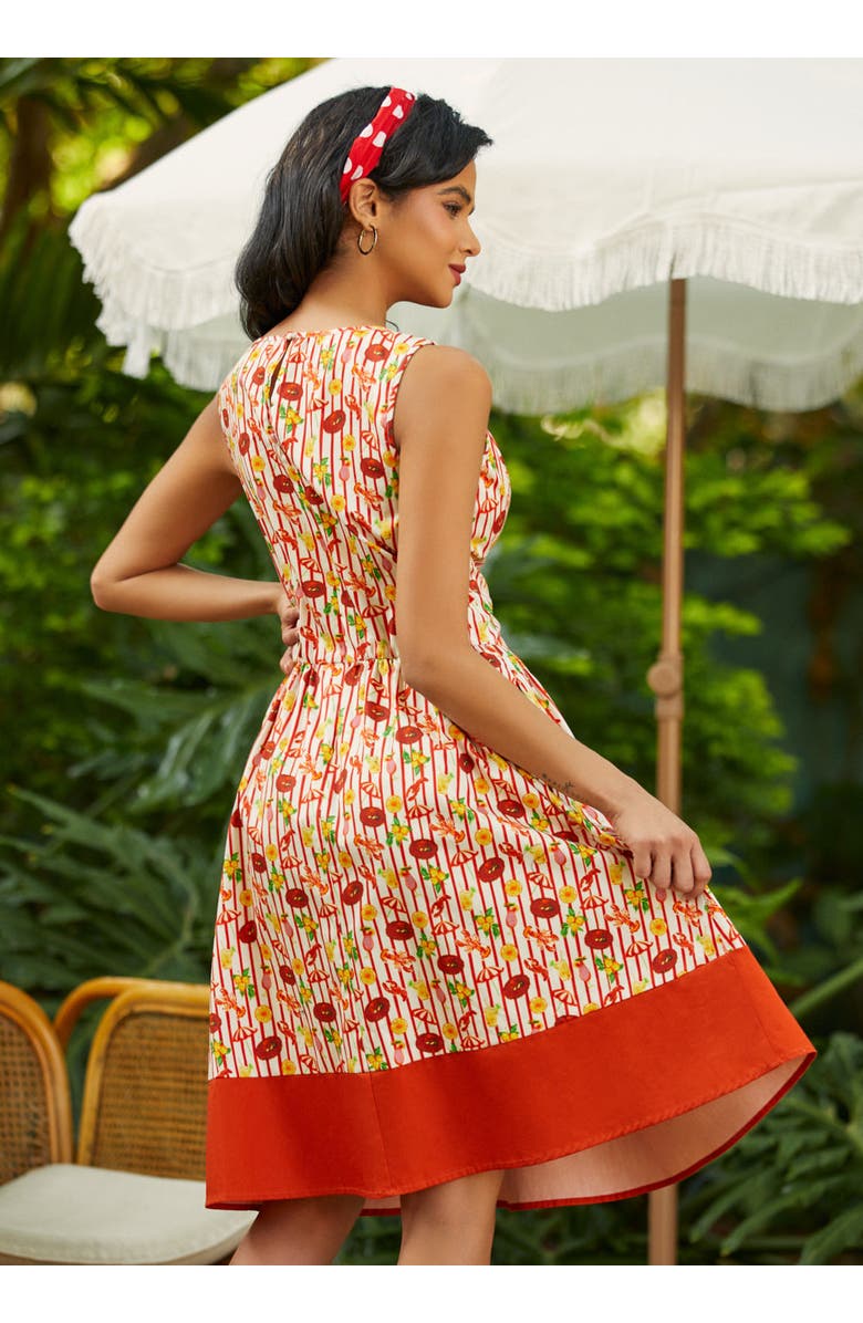 ModCloth Boardwalk Corset Dress, Alternate, color, Kitschy Coastal