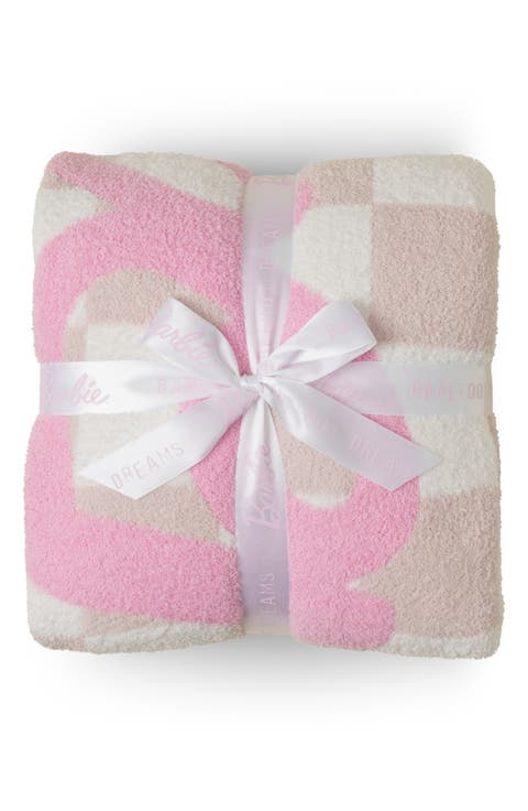 x Barbie CozyChic® Checker Throw Blanket