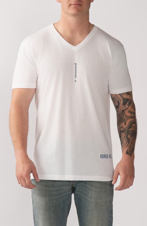 Groomsman V-Neck Graphic Undershirt
