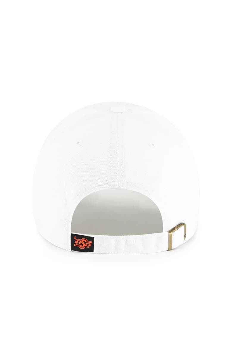 Men's '47 White Oklahoma State Cowboys Clean Up Adjustable Hat, Alternate, color, White