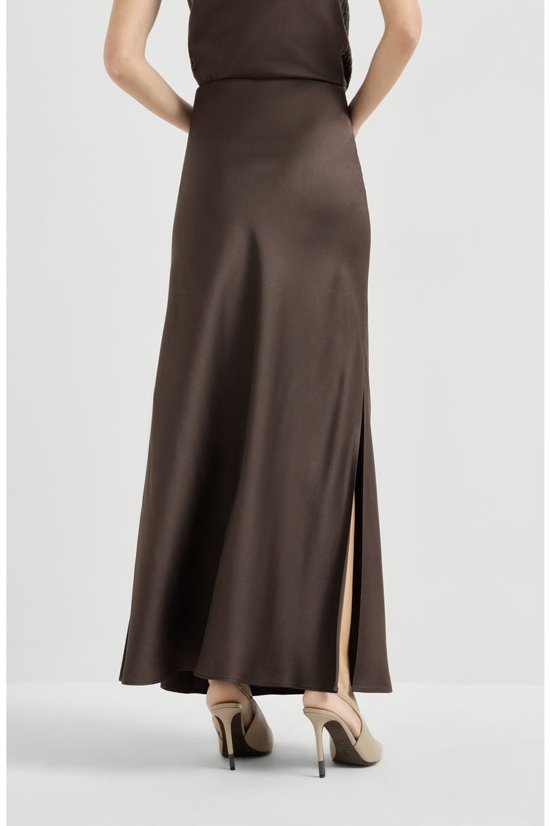 Fluid Bias-Cut skirt, Alternate, color, Cocoa