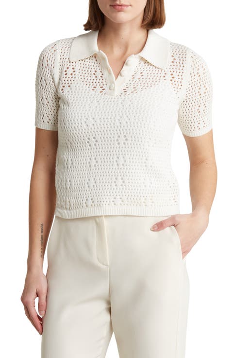 Crochet Polo Sweater