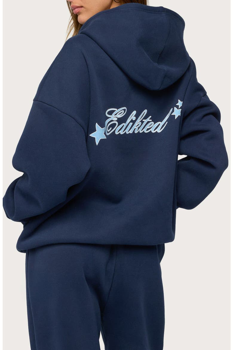 Club Edikted Logo Hoodie, Alternate, color, NAVY