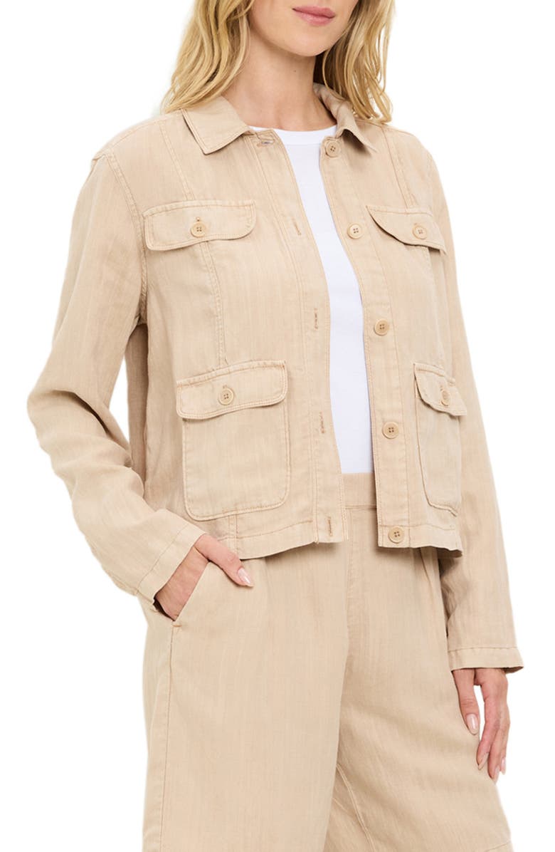 Michael Stars Nash Linen Blend Jacket, Alternate, color, Macadamia