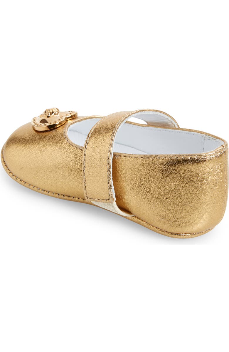 Versace Heart Medusa Mary Jane Ballet Crib Shoe, Alternate, color,
