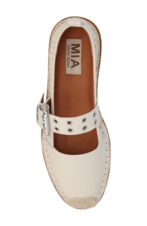 Mia Valri Espadrille Mary Jane Flat In Bone