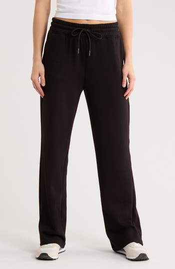 YOGALICIOUS Butter Sunday Vibe Straight Leg Pants in Black at Nordstrom Rack, Size X-Small