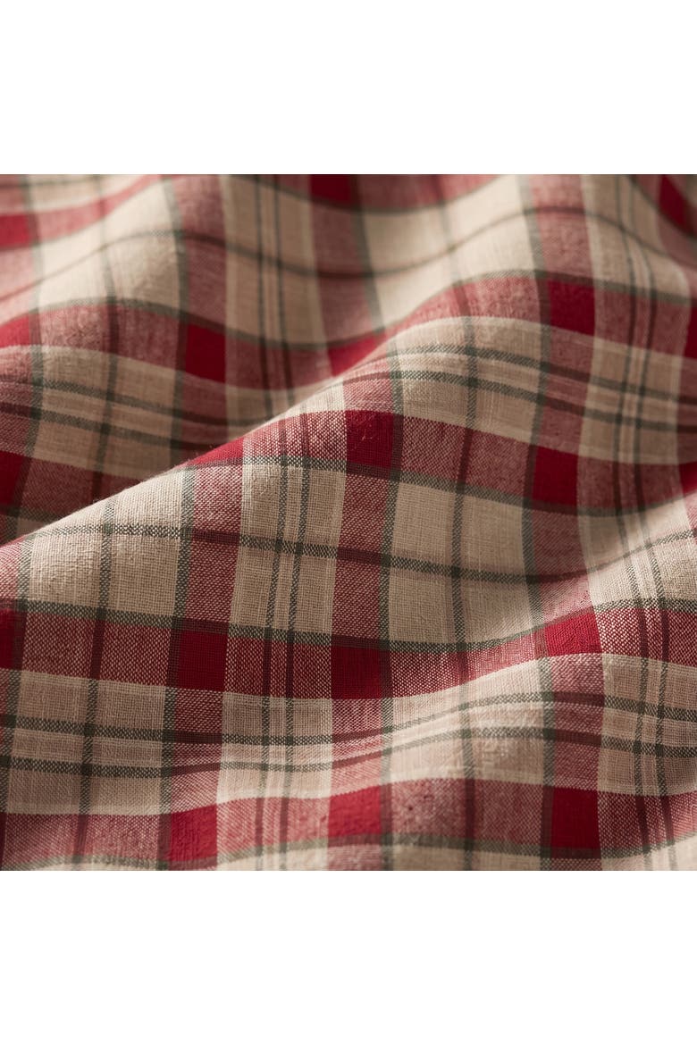 Linen Table Runner - Almond Plaid, Alternate, color, Almond Plaid