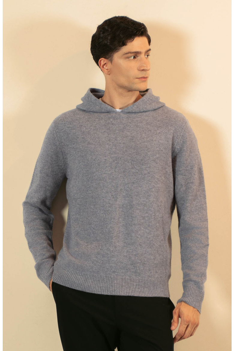Jasper Cashmere Hoodie, Alternate, color, Heather Gray
