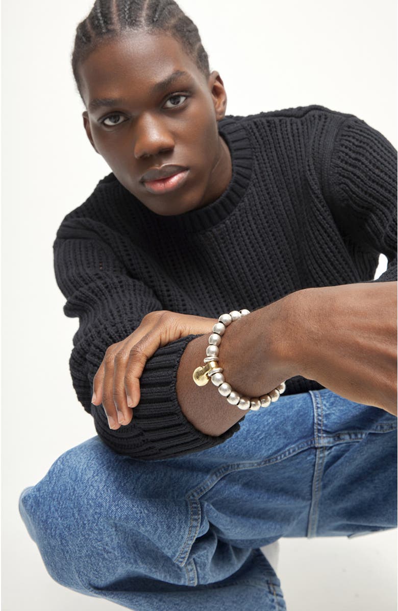 UNODE50 Bracelet with medium dials plated in sterling silver and large dial plated in 18k gold, Alternate, color, Gold