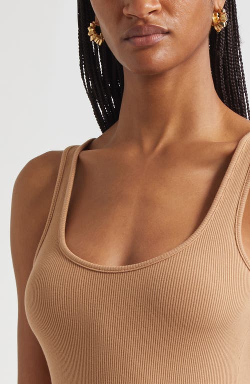L Agence Adira Scoopneck Tank Top In Cappuccino In Nude