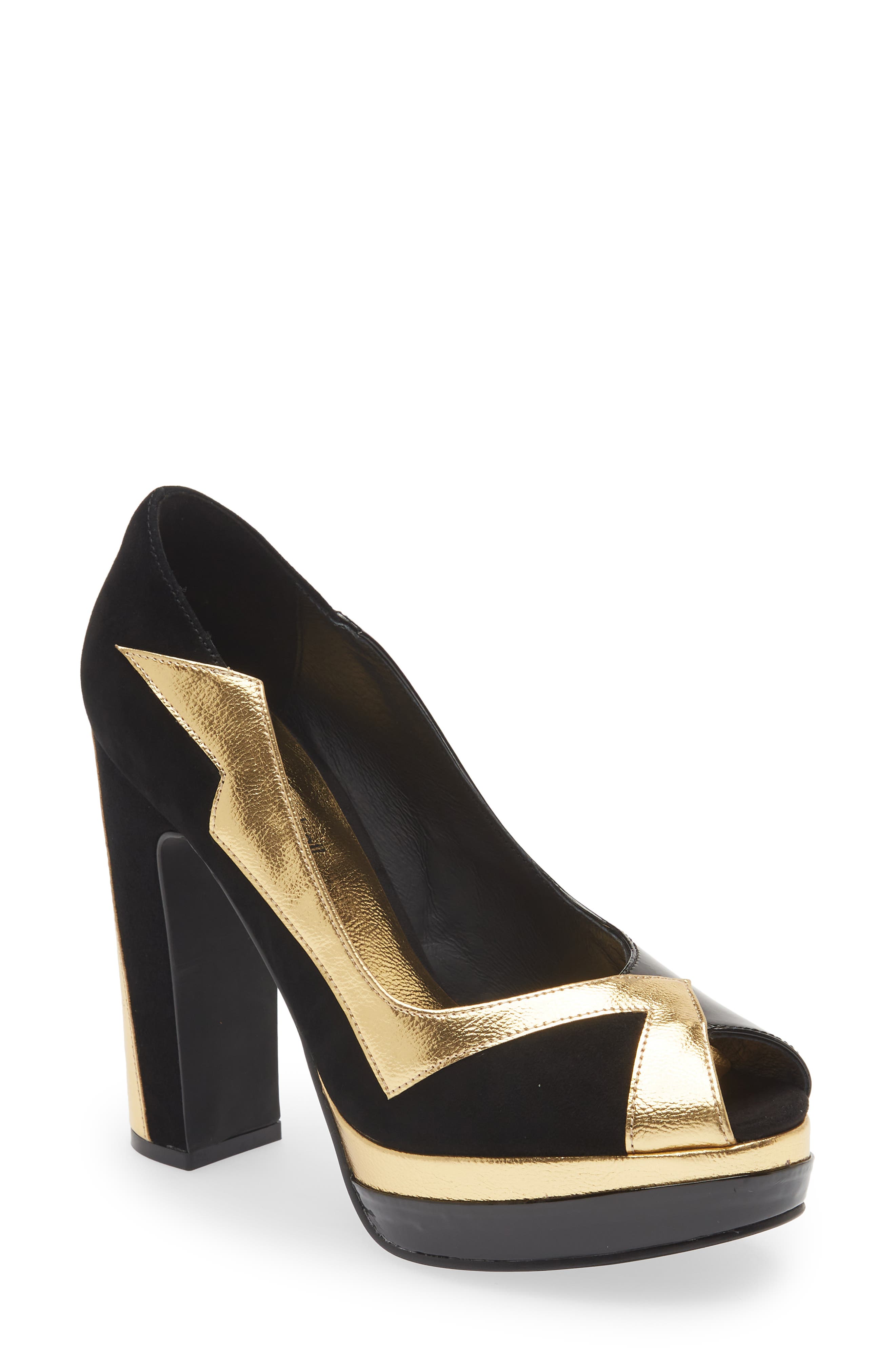Jeffrey Campbell Bad-Gurl Mixed Media Pump, Main, color, 