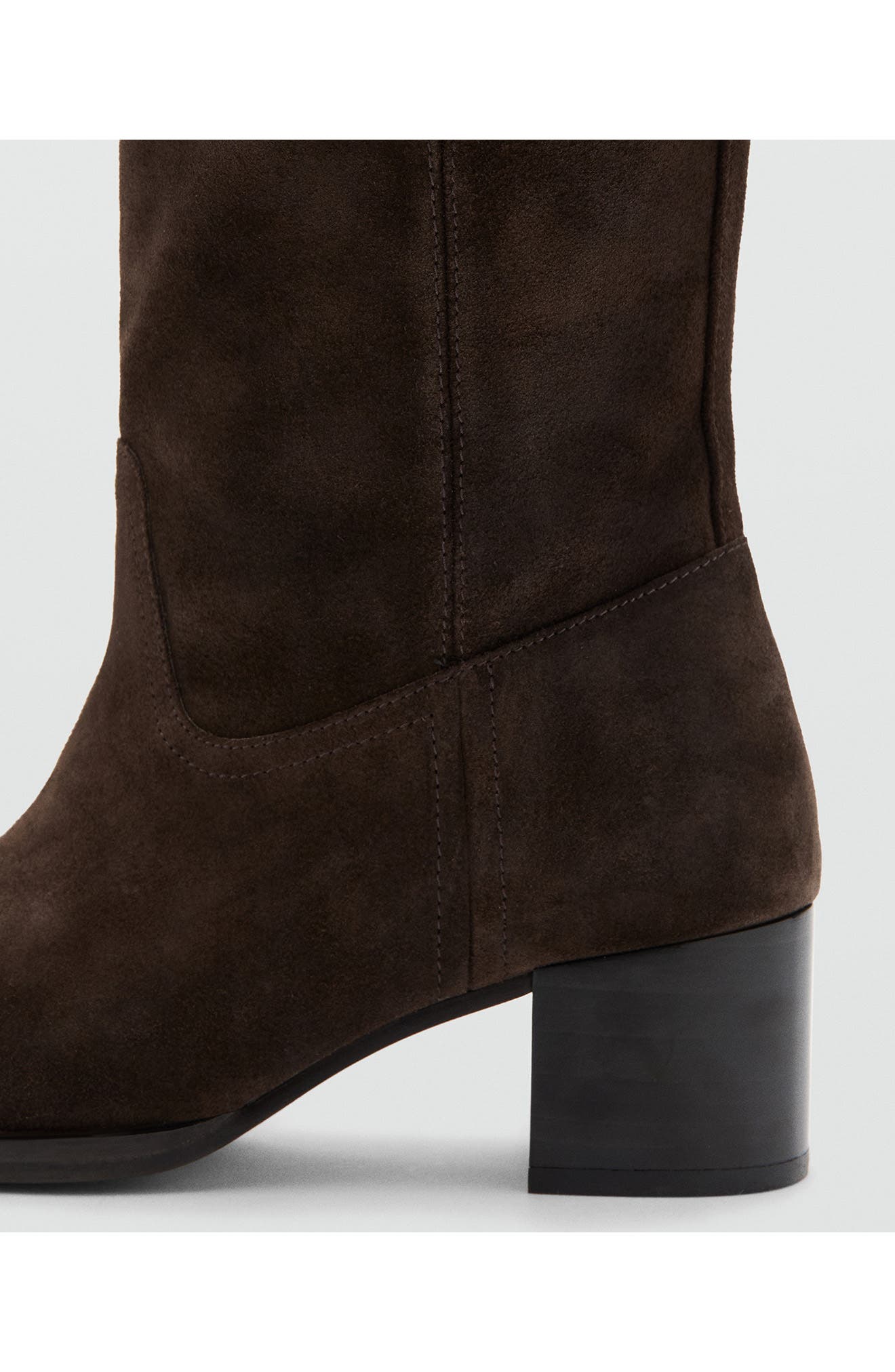 MANGO Square Toe Boot, Alternate, color, Chocolate