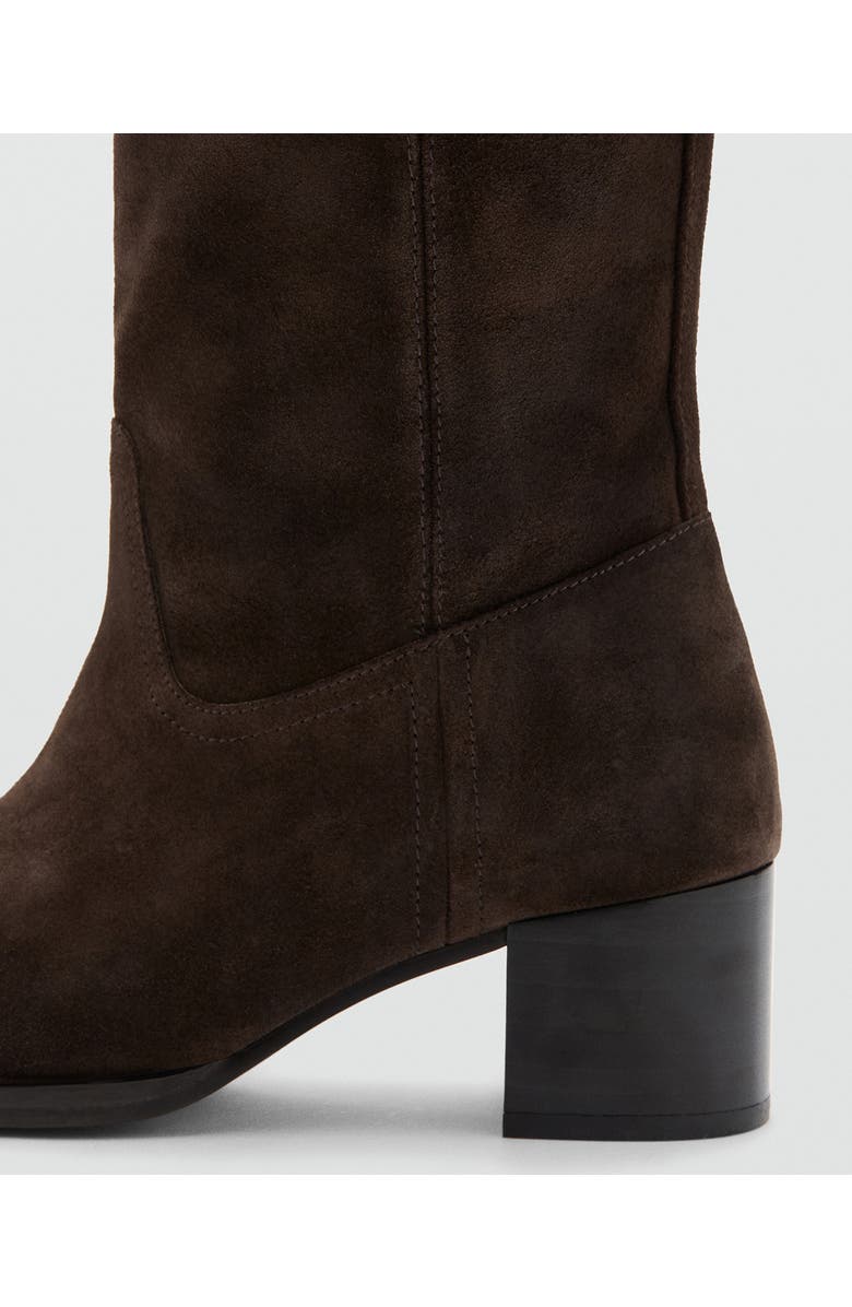 MANGO Square Toe Boot, Alternate, color, Chocolate