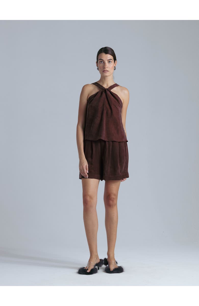 Alas Cupro Top, Alternate, color, Rust