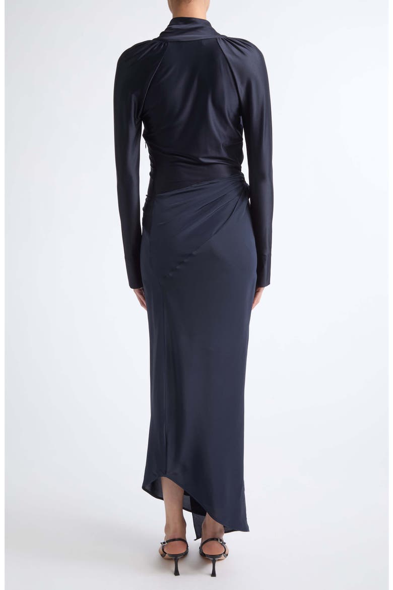 Lea Twist Front Jersey Midi Dress, Alternate, color, NAVY
