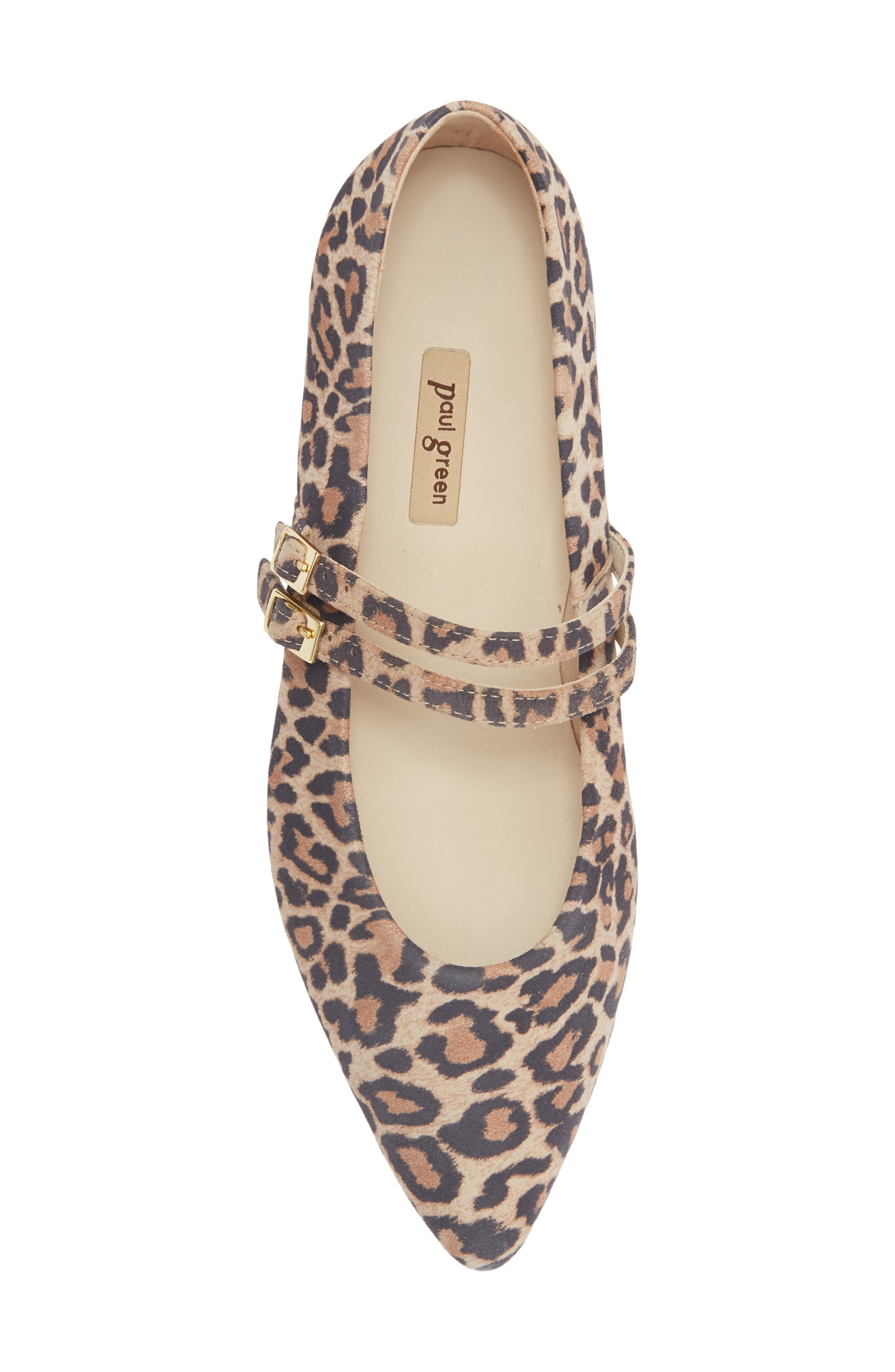Paul Green Stella Pointed Toe Flat, Alternate, color, Leopard