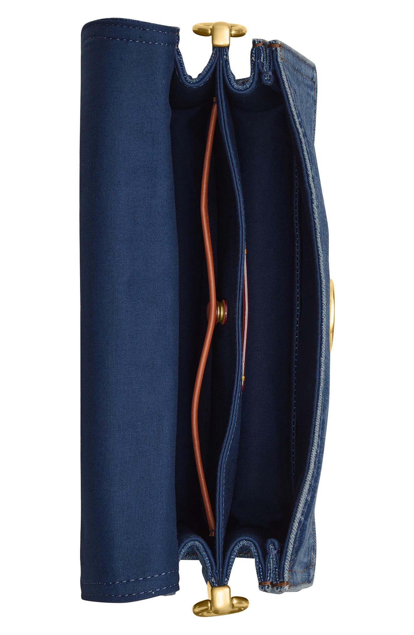 COACH Chain Tabby Denim Shoulder Bag, Alternate, color, 