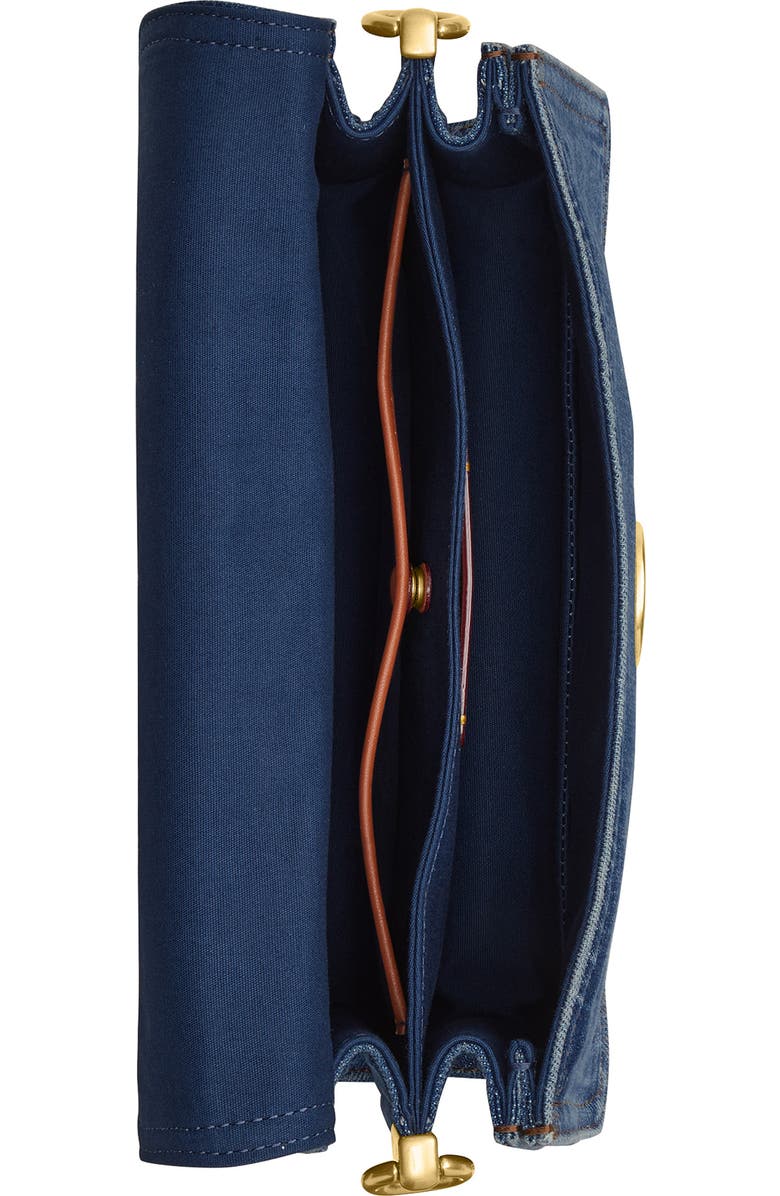 COACH Chain Tabby Denim Shoulder Bag, Alternate, color,