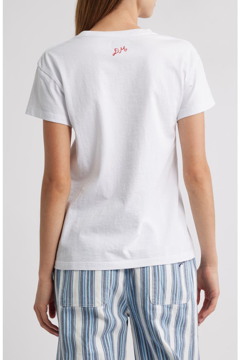 Crabby Bow Shrunken Organic Cotton Graphic T-Shirt, Alternate, color, WHITE