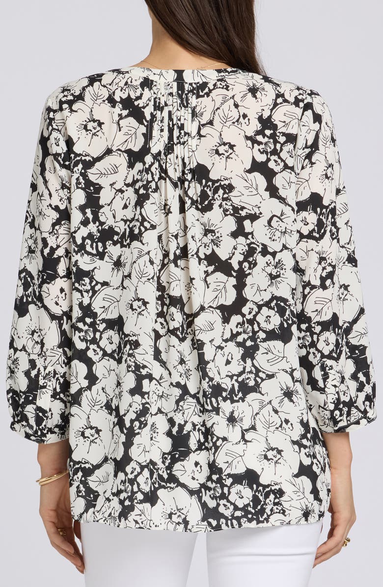 NYDJ Pintuck Top, Alternate, color, Poignant Poppys