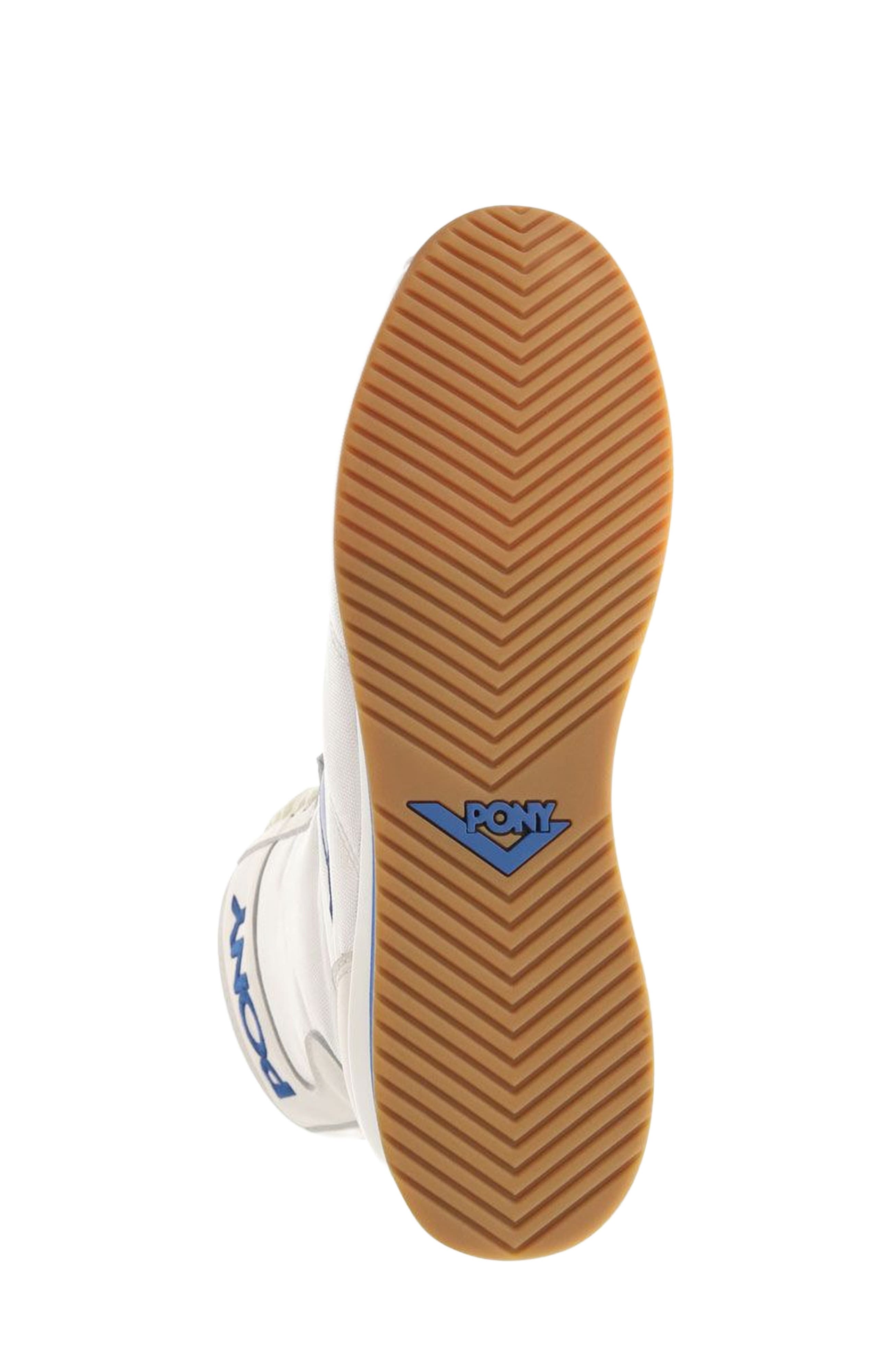 PONY KO-80 High Archive Sneakers, Alternate, color, White/Royal