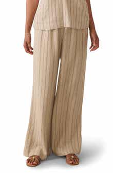 Faherty Riviera Stripe Linen Blend Pants