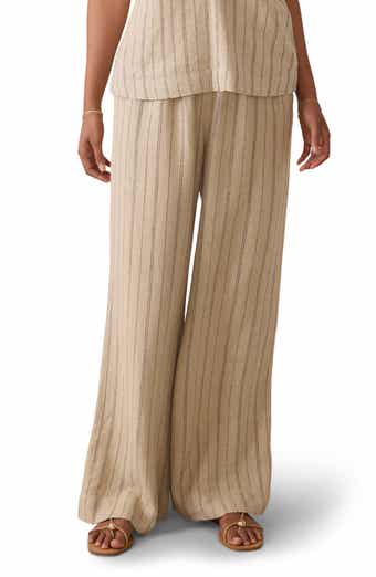 Faherty Riviera Stripe Linen Blend Pants