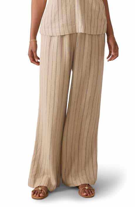 Faherty Riviera Stripe Linen Blend Pants