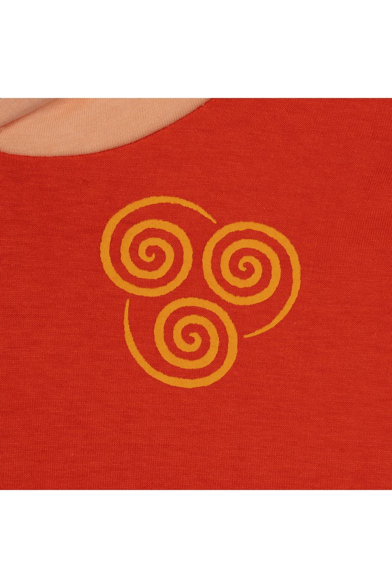 Hooded T-Shirt, Alternate, color, Red Orange Aang