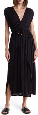 BOHO ME V-Neck Front Tie Cover-Up Maxi Dress