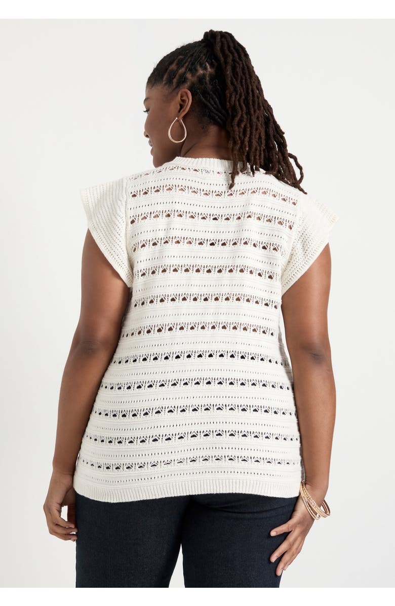 June + Vie Ruffled-Sleeve Top, Alternate, color, Sugar Swizzle