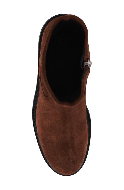 Aquatalia Maryann Suede Bootie In Brown