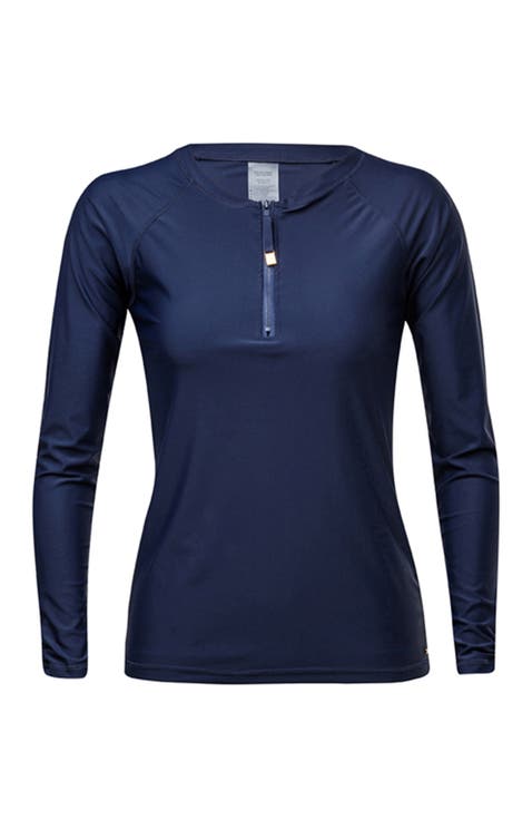1/2 Zip Long Sleeve Rash Top