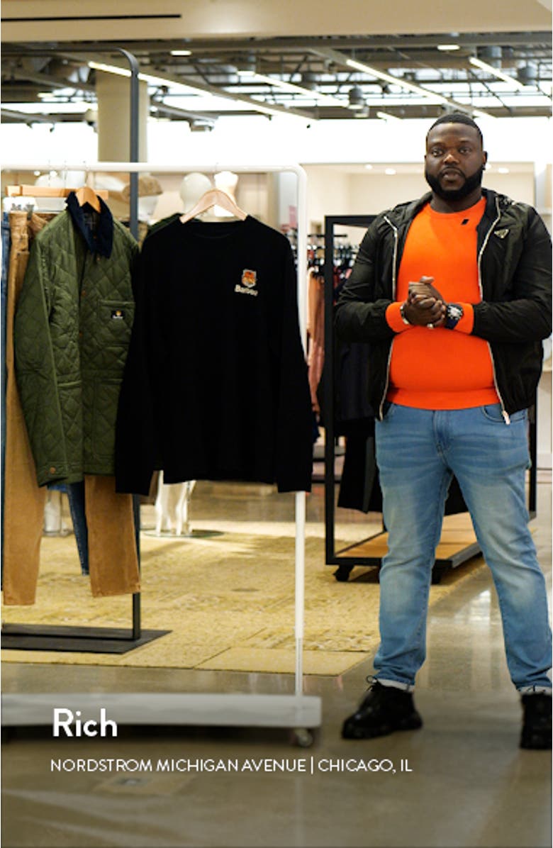 Barbour x Maison Kitsuné Long Sleeve Cotton Logo Graphic T-Shirt