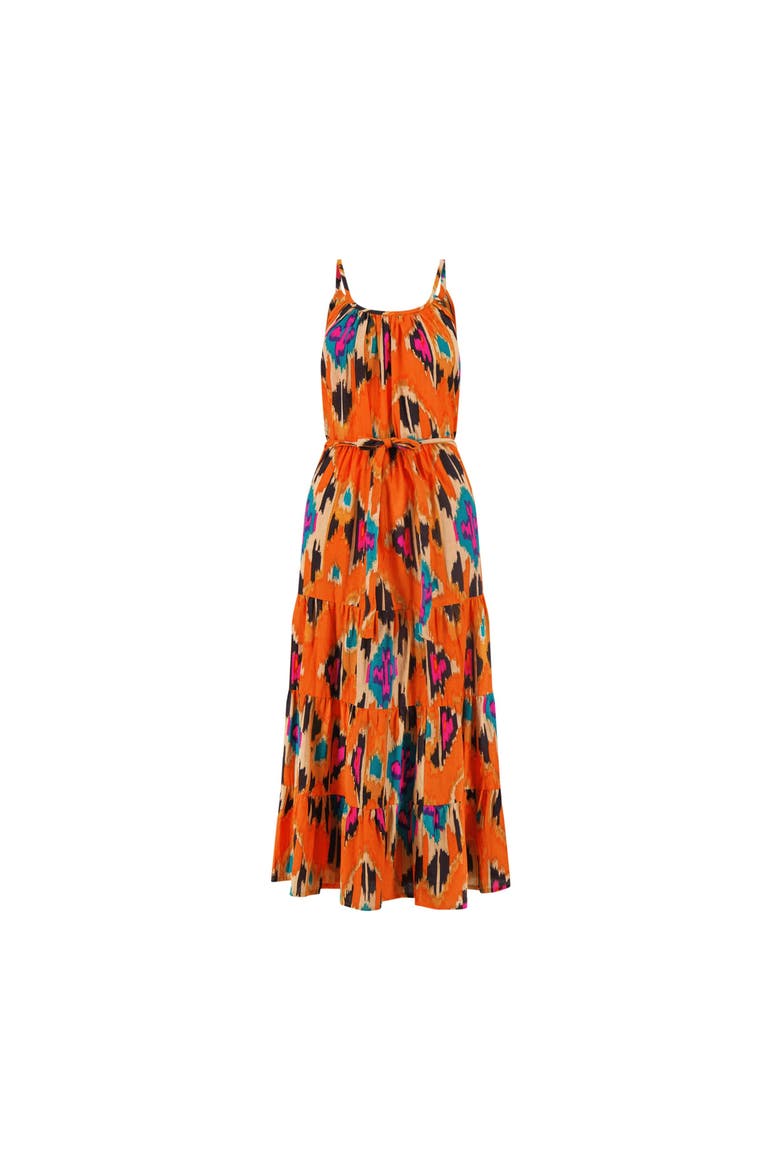 Sabine Womens Maxi Dress, Main, color, Orange
