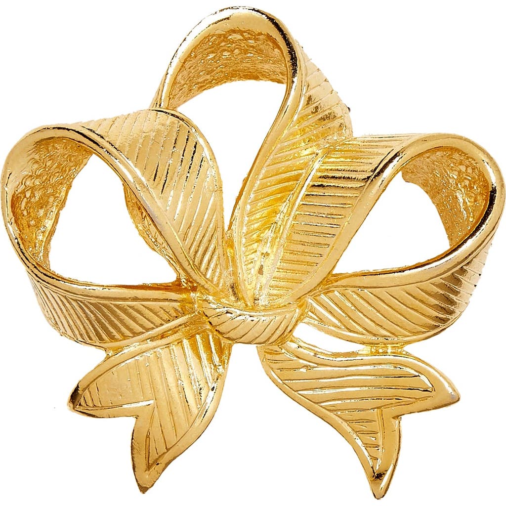 Susan Caplan 1980s Vintage Bow Brooch In Multi