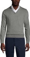 Lands' End School Uniform  Cotton Modal Fine Gauge V-neck Sweater