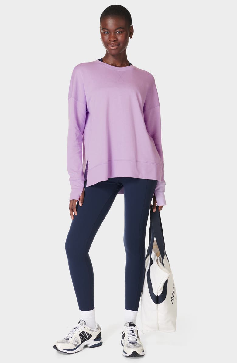 Sweaty Betty After Class Sweatshirt, Alternate, color, Prism Purple